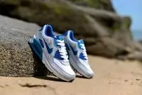 populaire nike air max 90 femmes running usa white blue